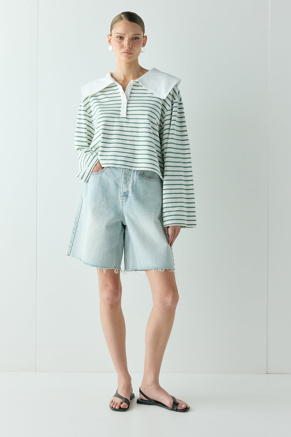 Julieta Polo Green Stripe