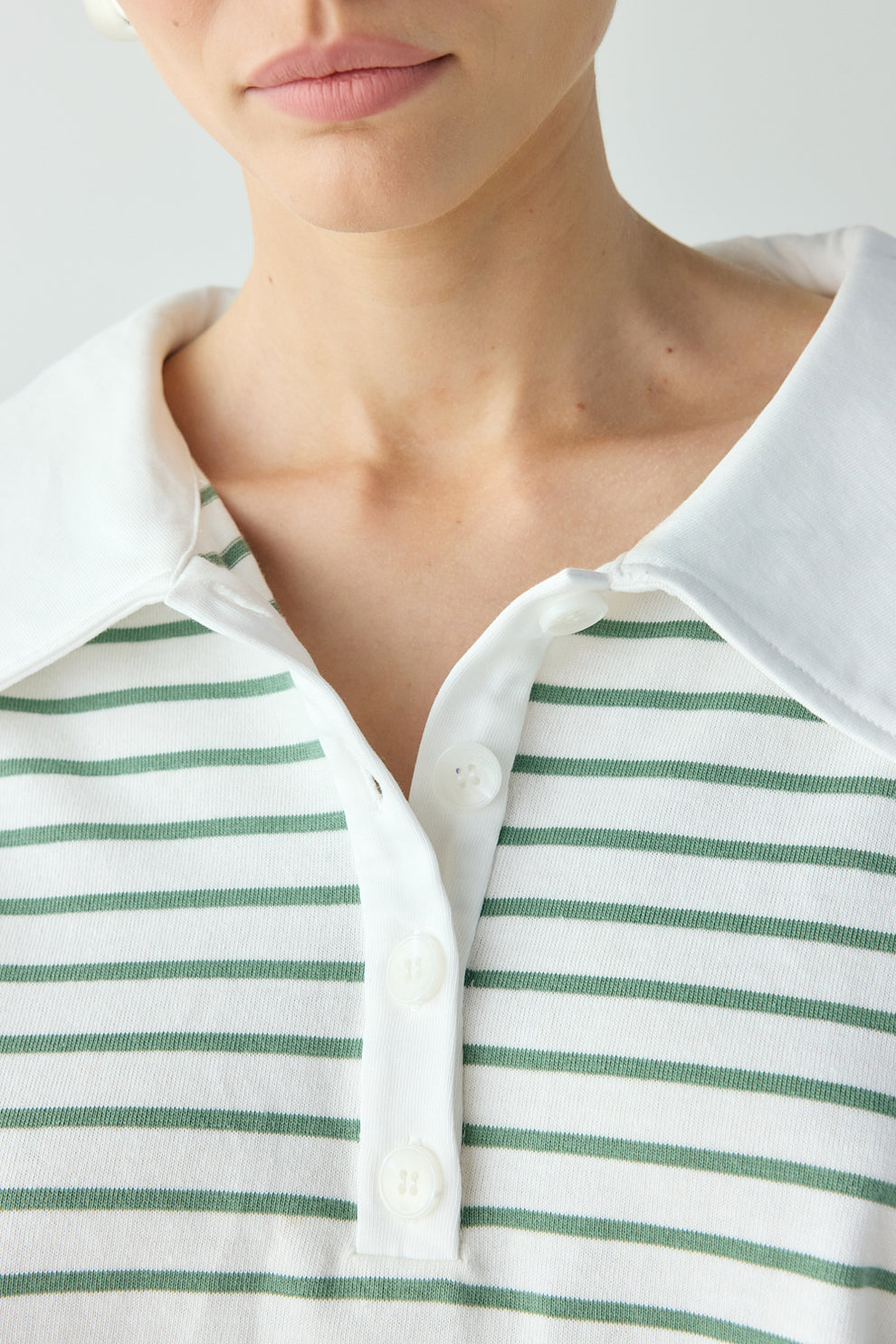 Julieta Polo Green Stripe