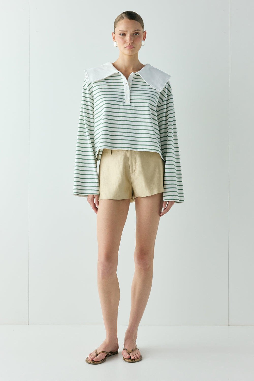 Julieta Polo Green Stripe