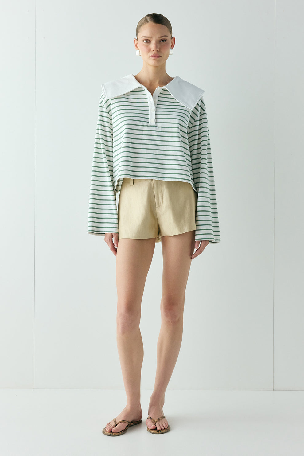 Julieta Polo Green Stripe