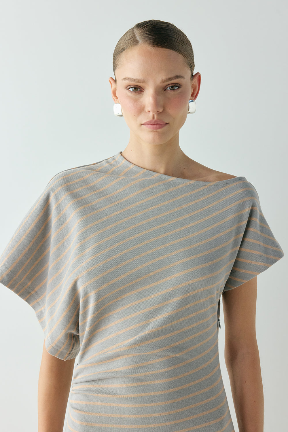 Liv Maxi Dress Apricot Stripe