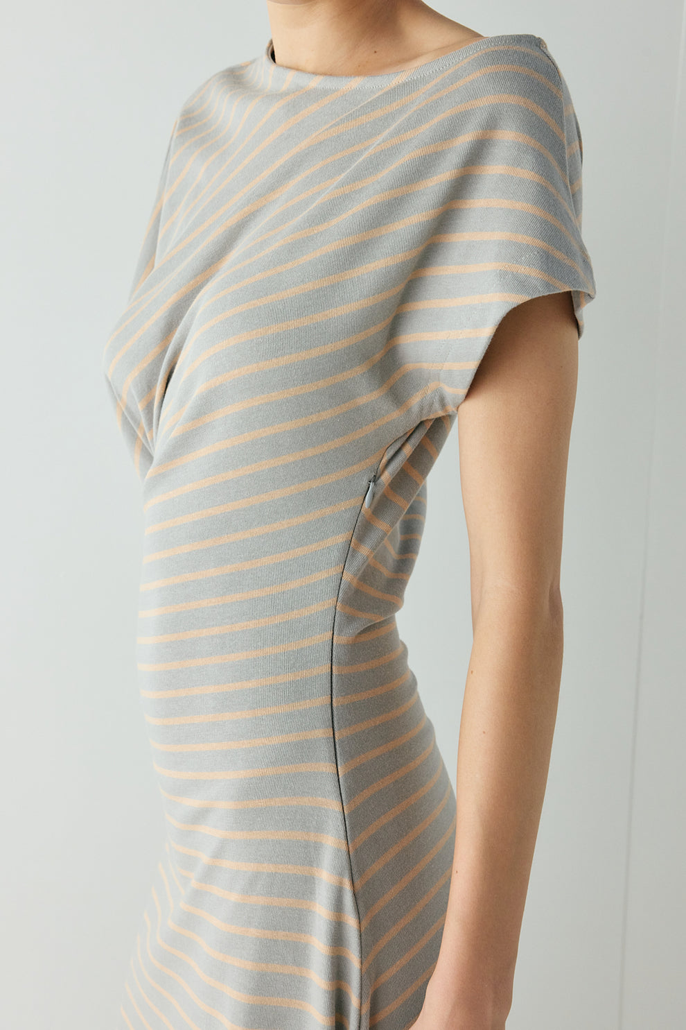 Liv Maxi Dress Apricot Stripe