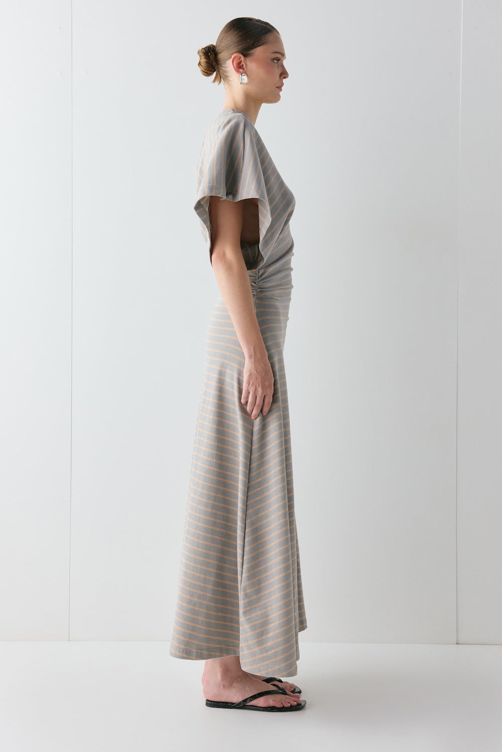 Liv Maxi Dress Apricot Stripe