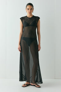 Grace Sheer Maxi Dress Black