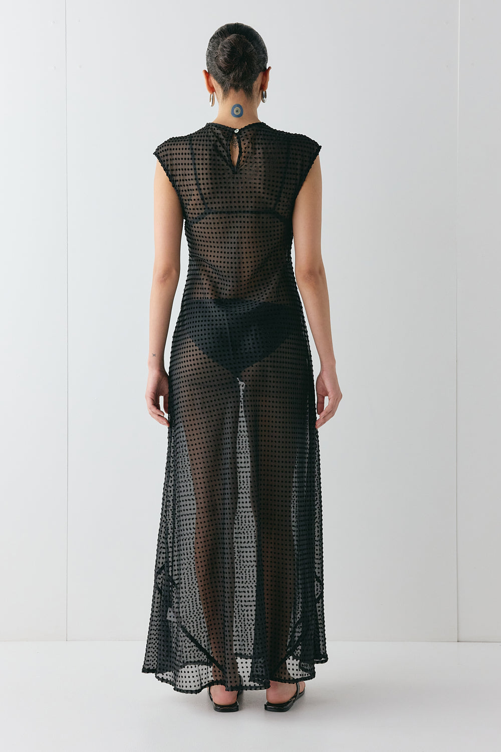 Grace Sheer Maxi Dress Black