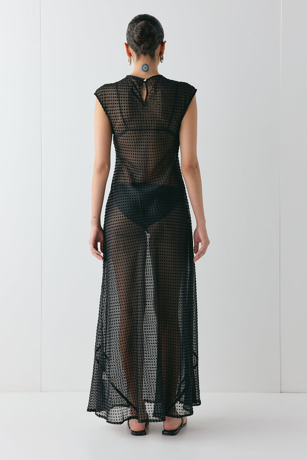 Grace Sheer Maxi Dress Black