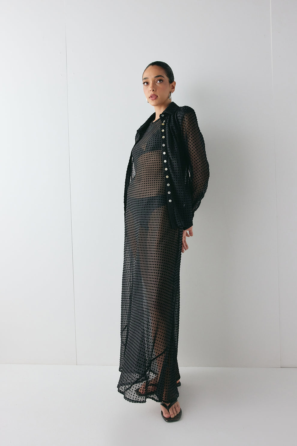 VRG GRL Women's' 'Grace Sheer Maxi Dress Black 4 VRG GRL Women's' 'Grace Sheer Maxi Dress Black 4