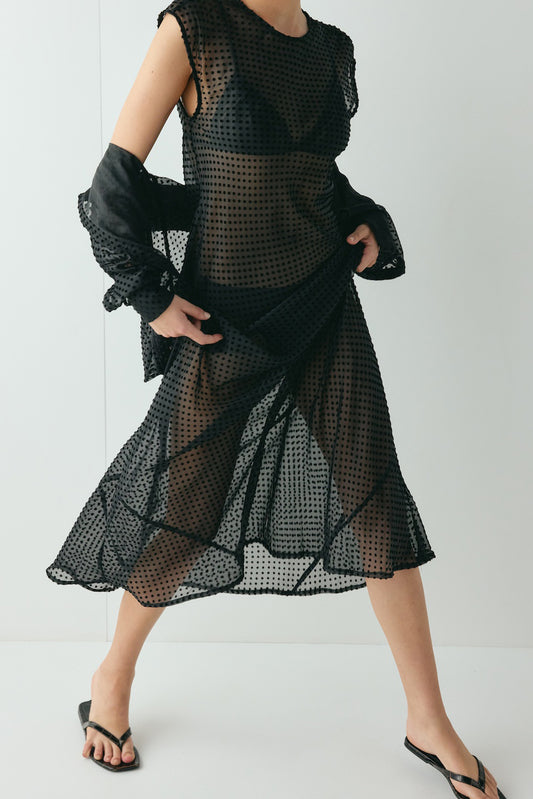 Grace Sheer Maxi Dress Black - size:Beatrys:AU 8 / US 4