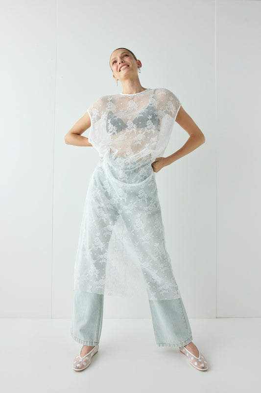 Lucienne Lace Maxi Dress White - size:Kjnara:AU 6 / US 2