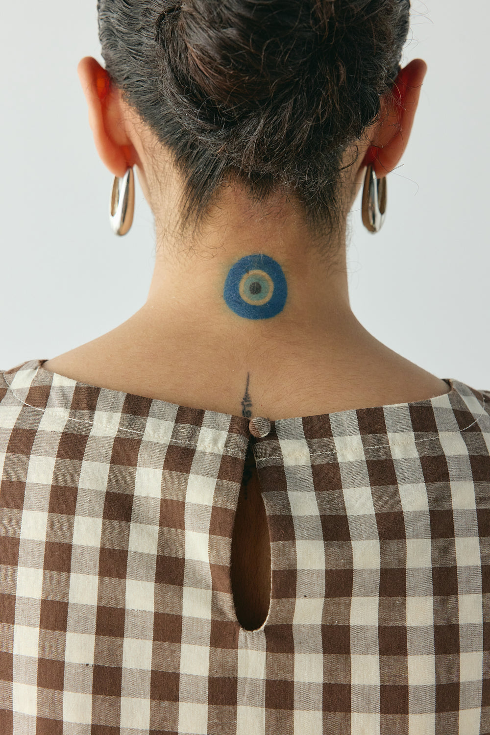 Aftersun Mini Dress Brown Check 