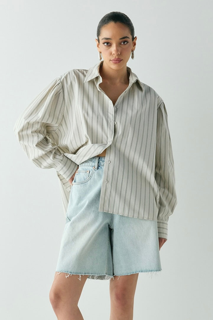 Tully Shirt Oat Stripe