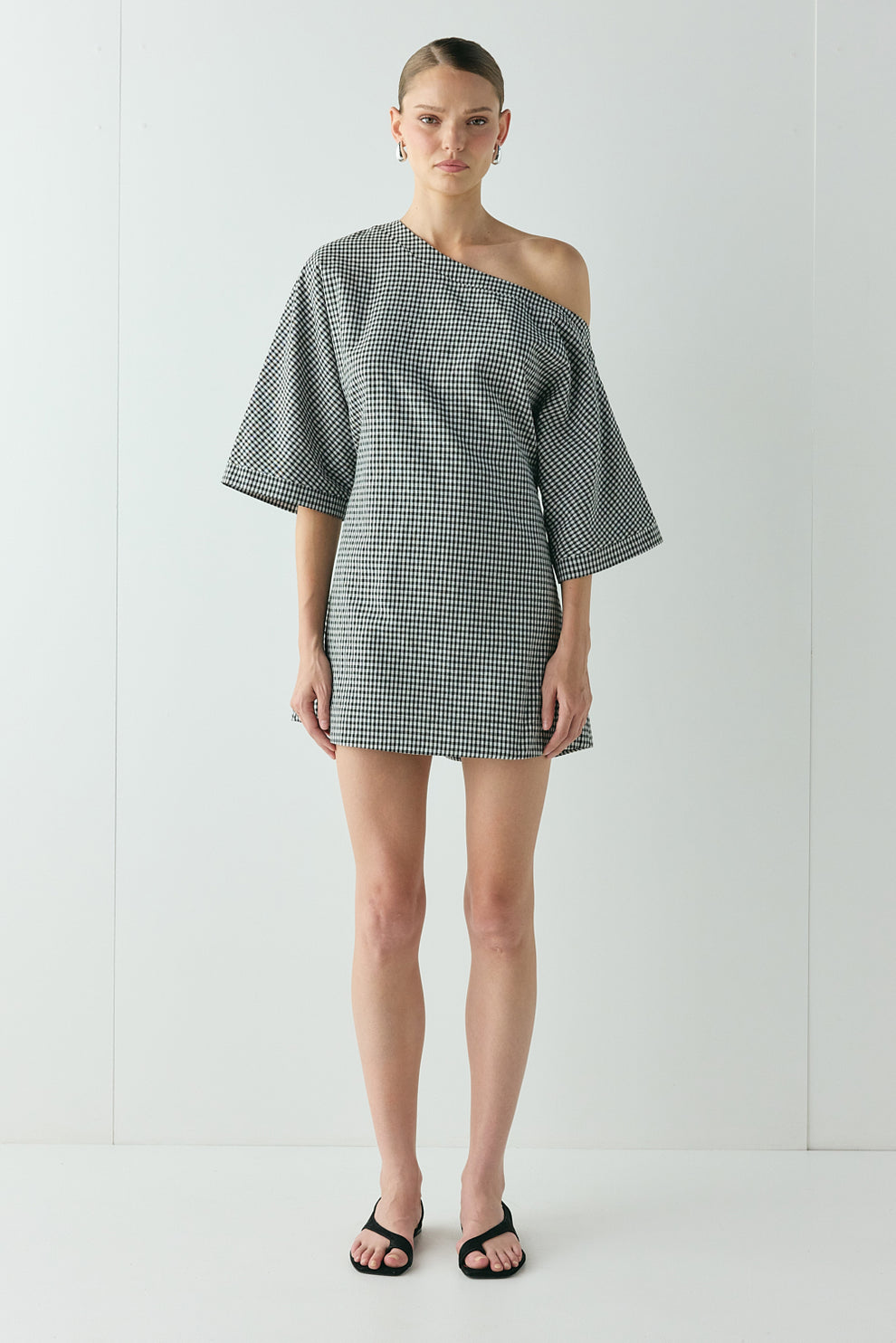 VRG GRL Women's' 'Mara Mini Dress Black Check 14 VRG GRL Women's' 'Mara Mini Dress Black Check 14