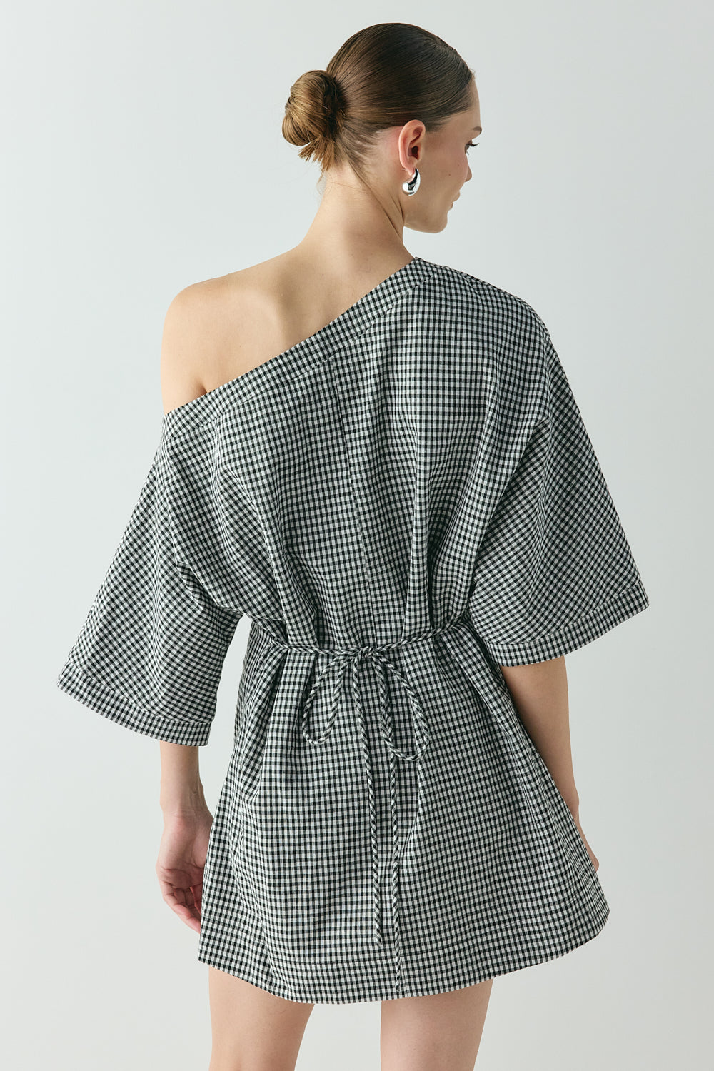 Mara Mini Dress Black Check – VRG GRL