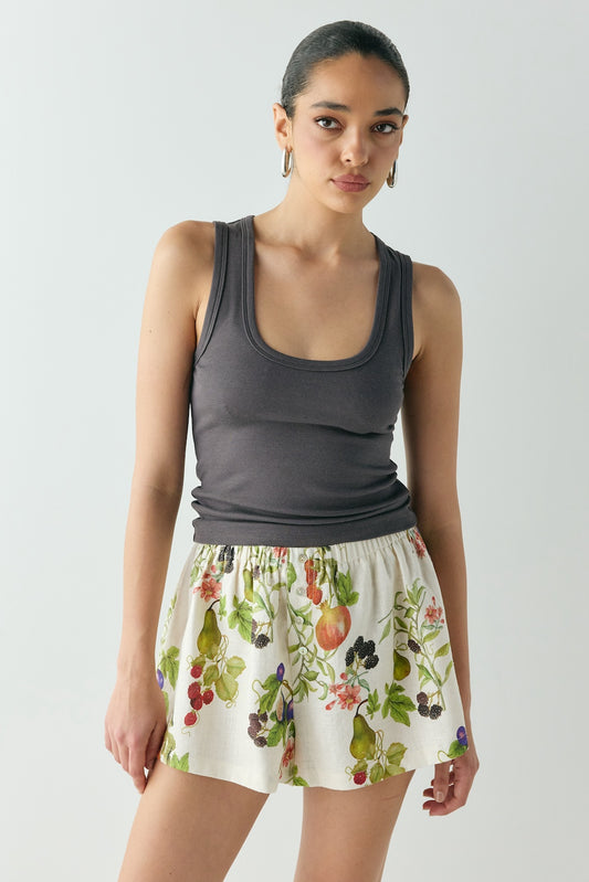 Eira Linen Shorts Orchard
