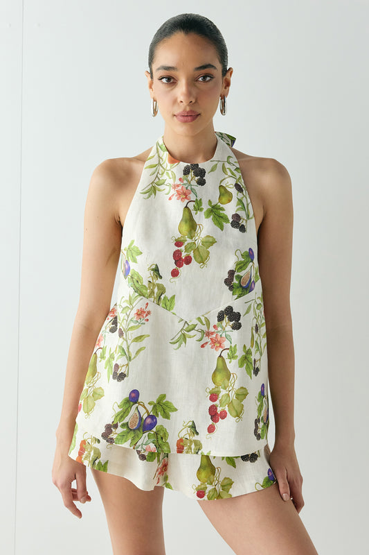 Sierra Linen Top Orchard - size:Beatrys:AU 8 / US 4