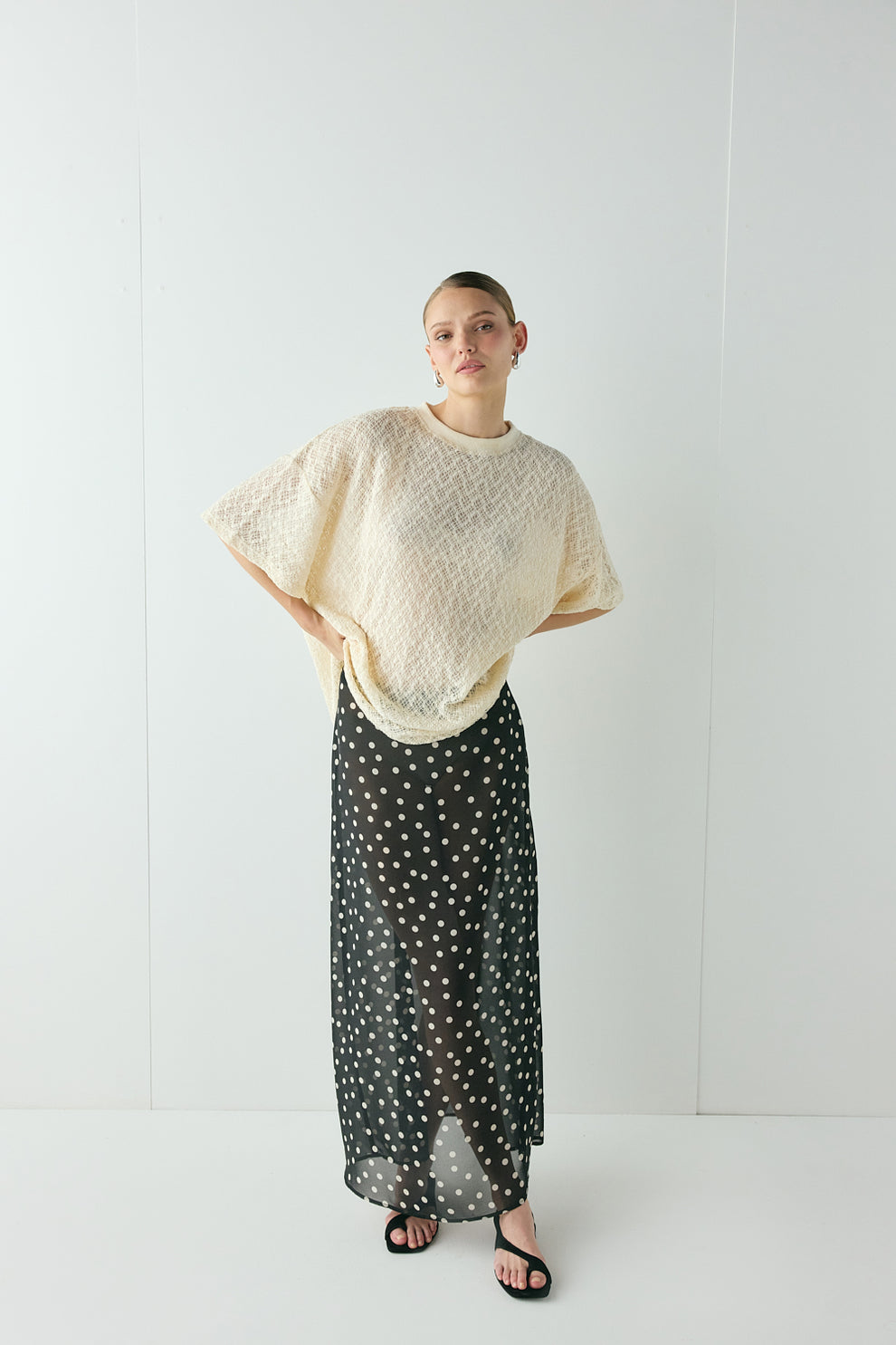 Willow Lace Tee Cream