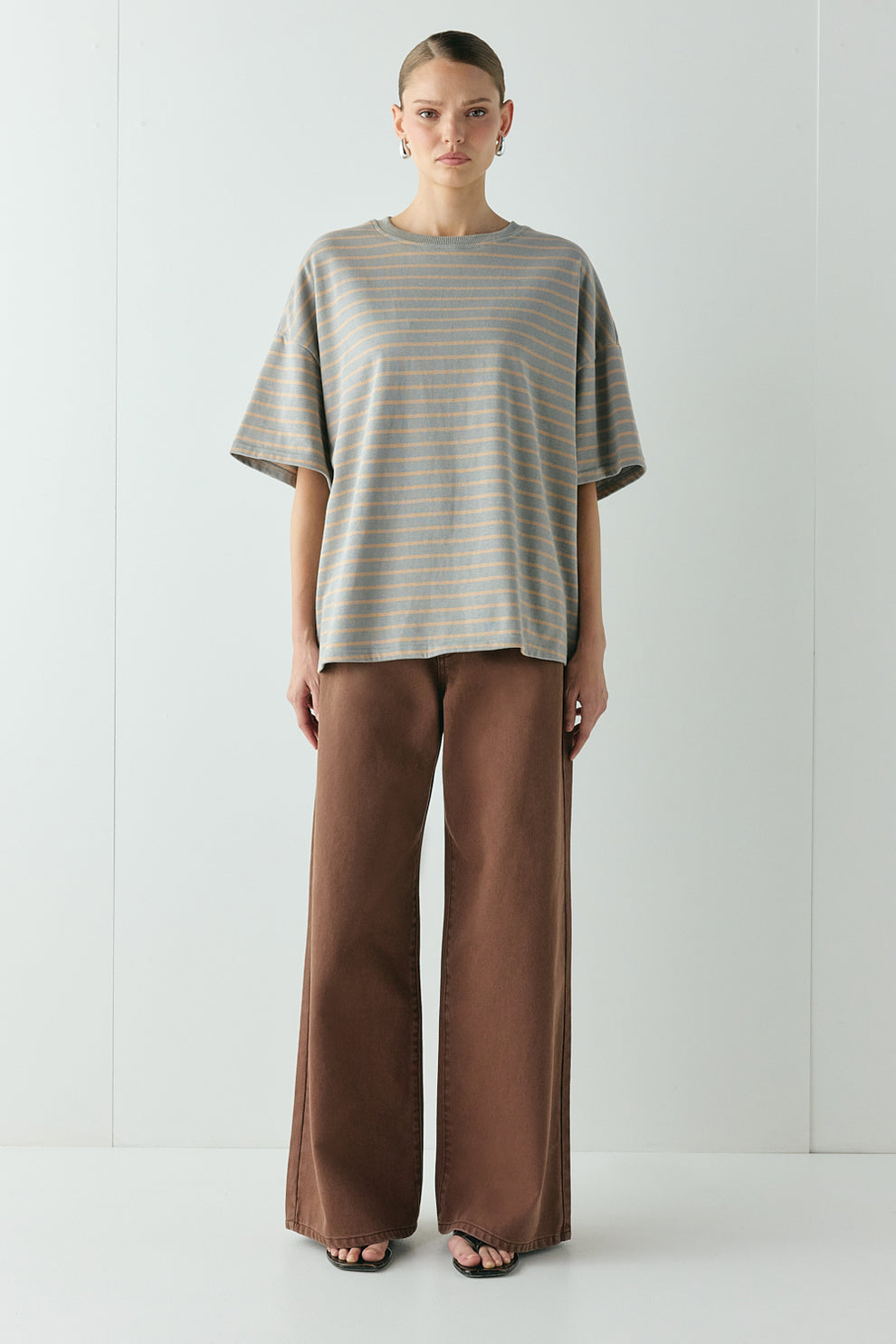 Willow Tee Apricot Stripe - size:Kjnara:AU 6 / US 2