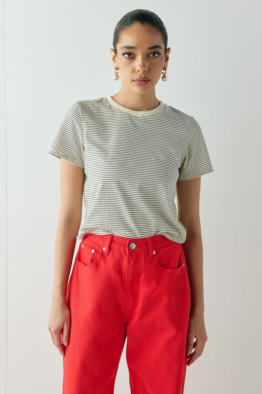 Lennox Tee Black Stripe - size:Beatrys:AU 8 / US 4