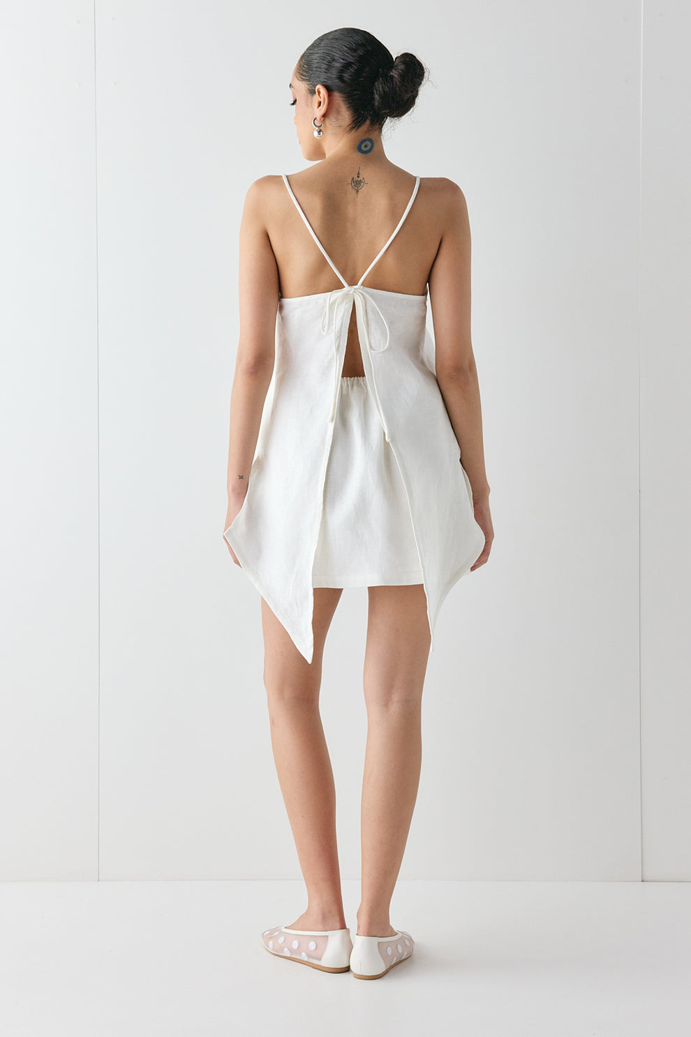 Jovi Linen Mini Skirt White