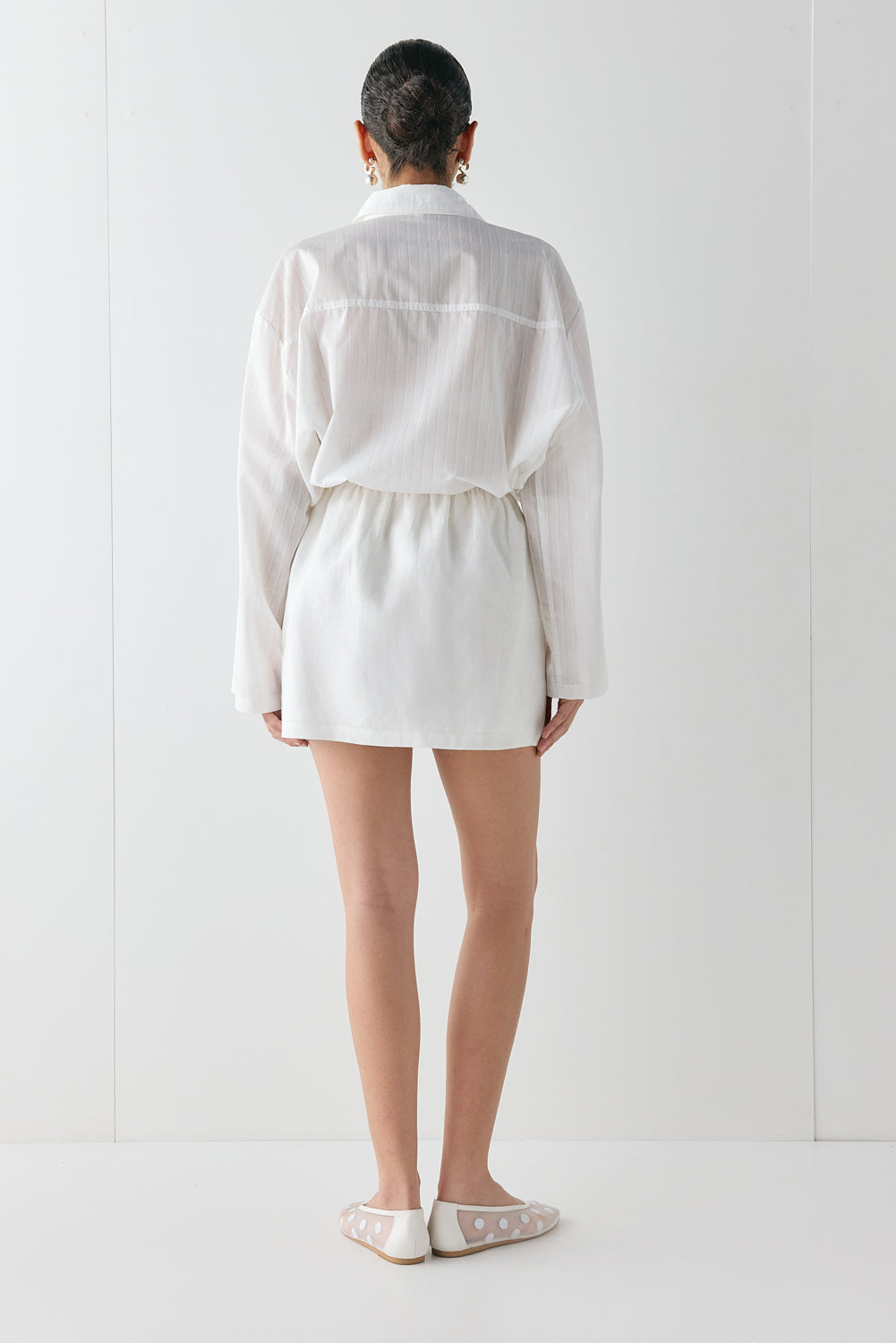 Jovi Linen Mini Skirt White