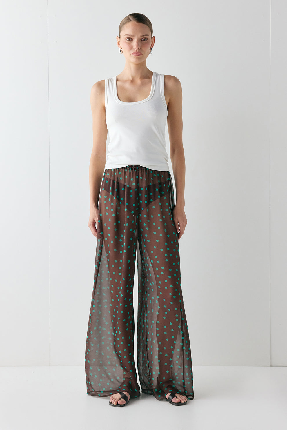 Raya Sheer Pants Polka Dot - size:Kjnara:AU 6 / US 2