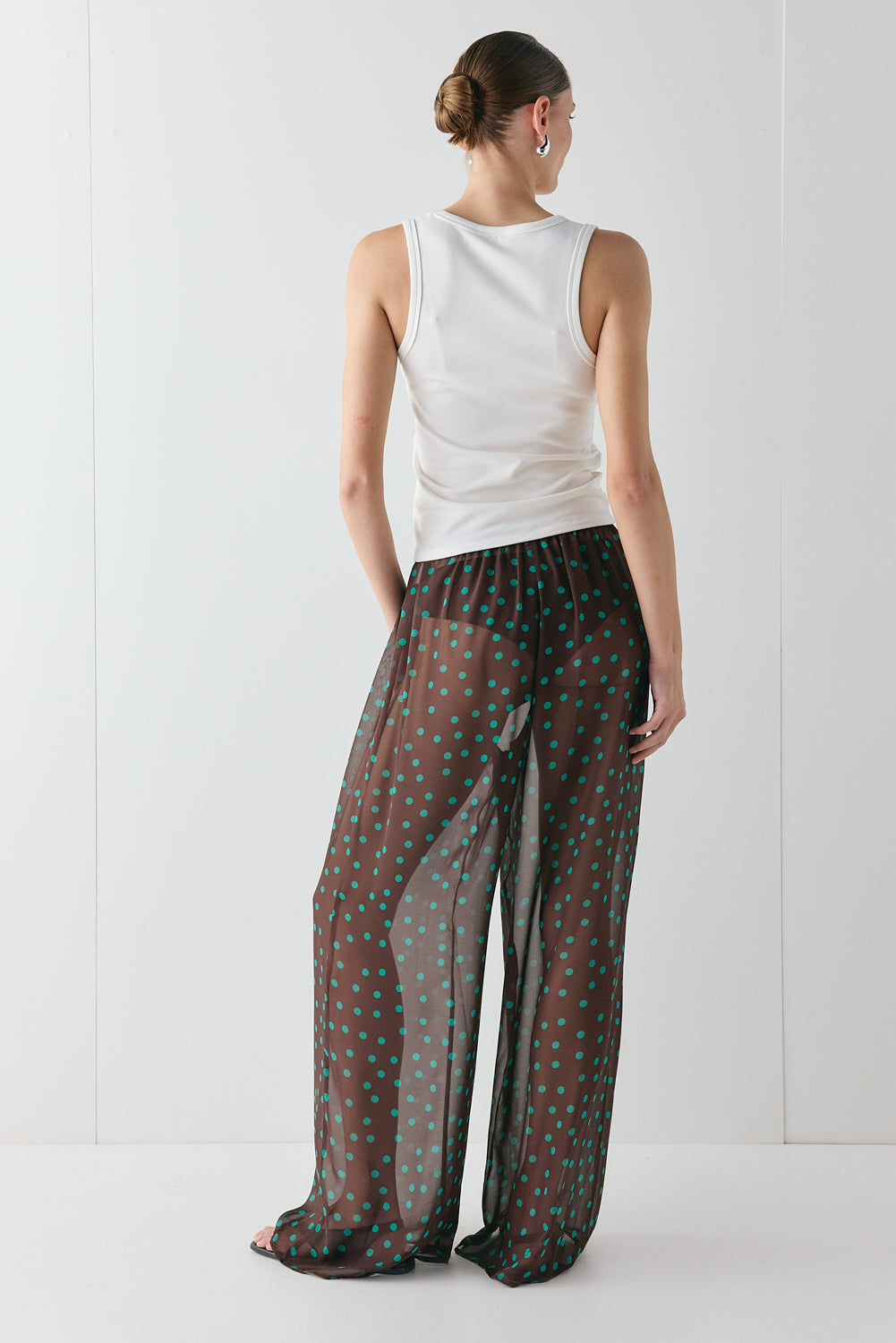 Raya Sheer Pants Polka Dot
