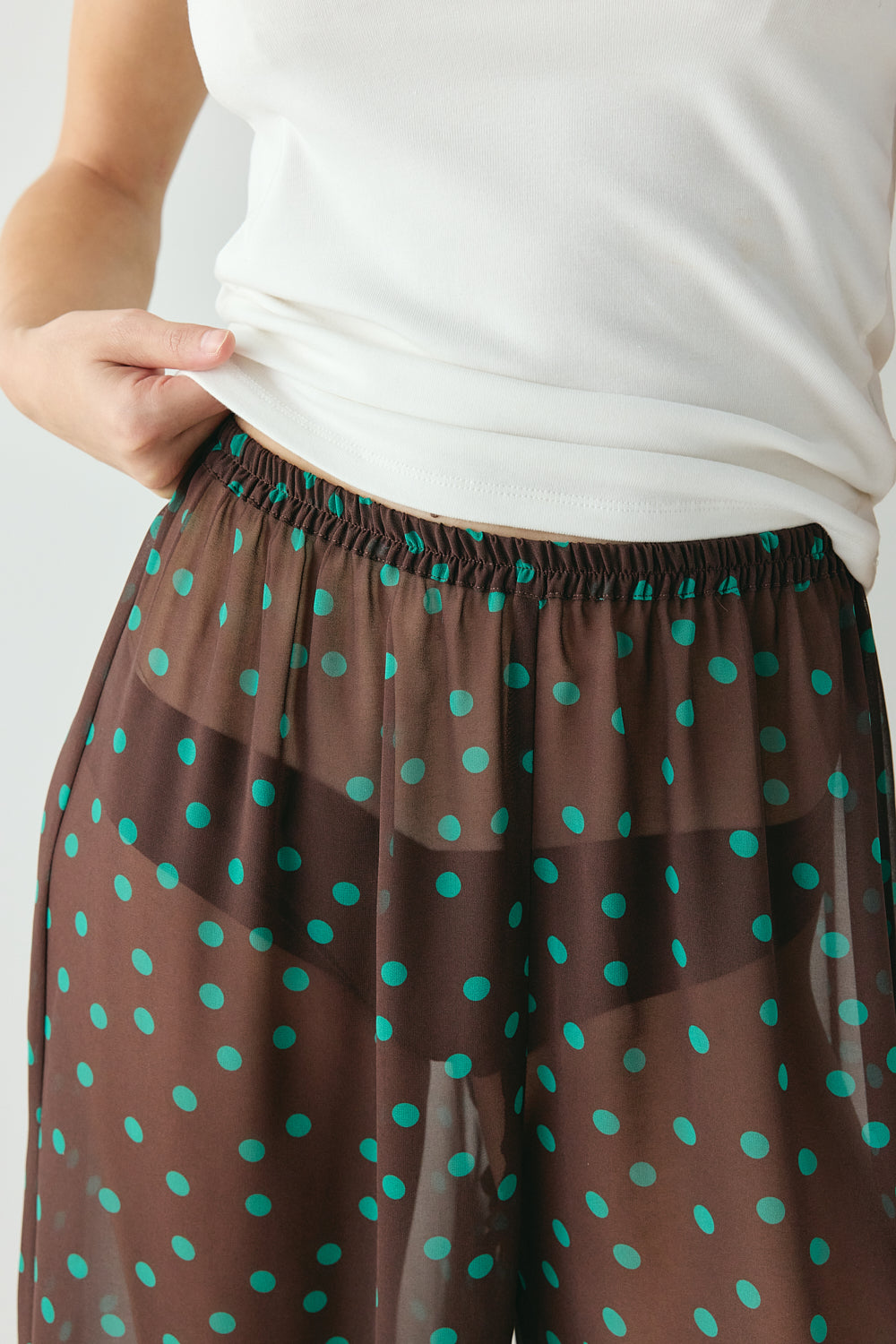 Raya Sheer Pants Polka Dot