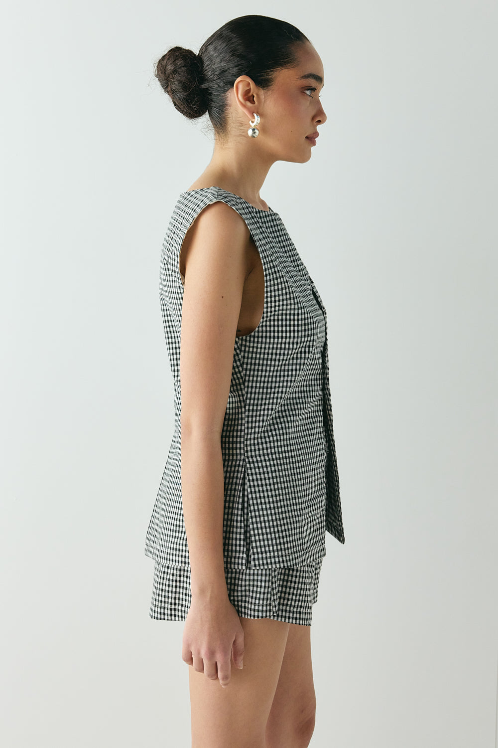 Jean Vest Black Check 