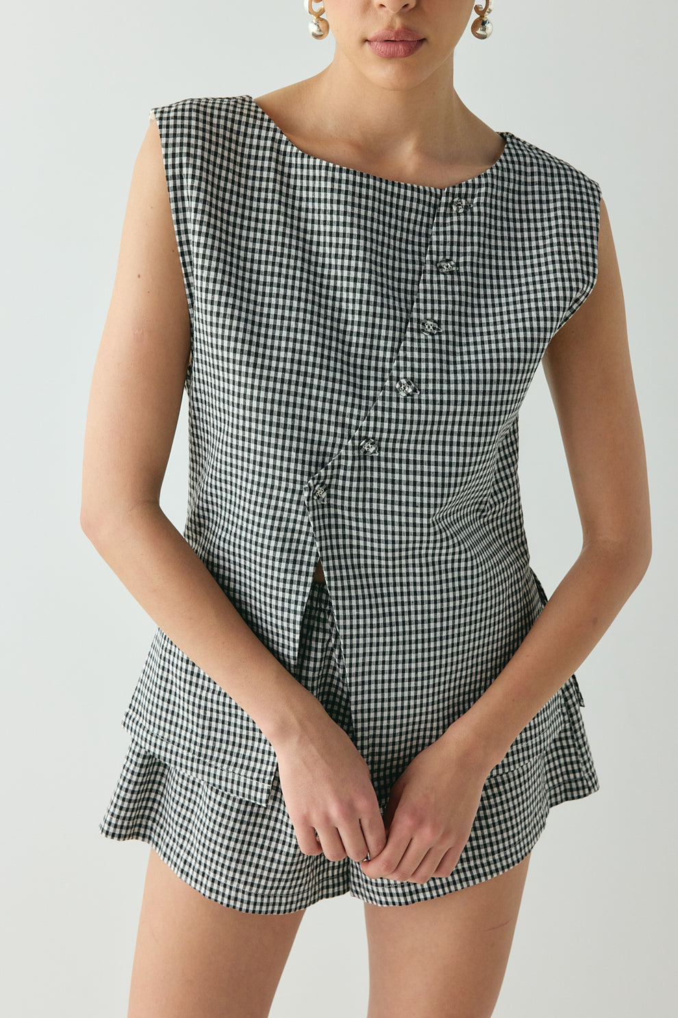 Jean Vest Black Check 