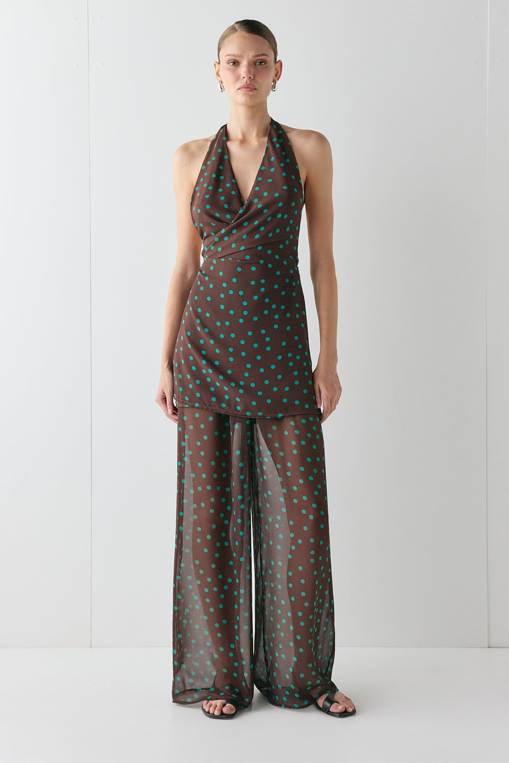 Raya Sheer Pants Polka Dot