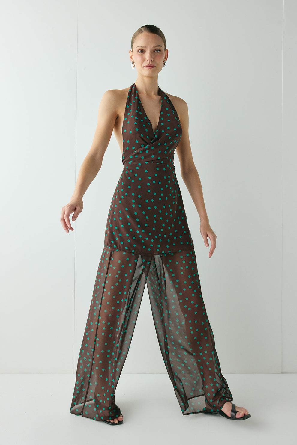 Raya Sheer Pants Polka Dot