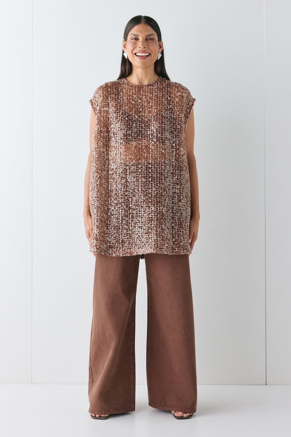 Esme Sequin Mini Dress Wine