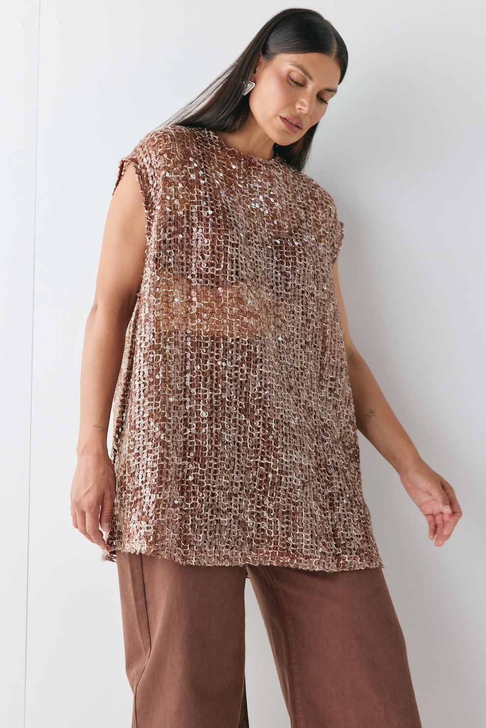 Esme Sequin Mini Dress Wine - size:Pala:AU 12 / US 8