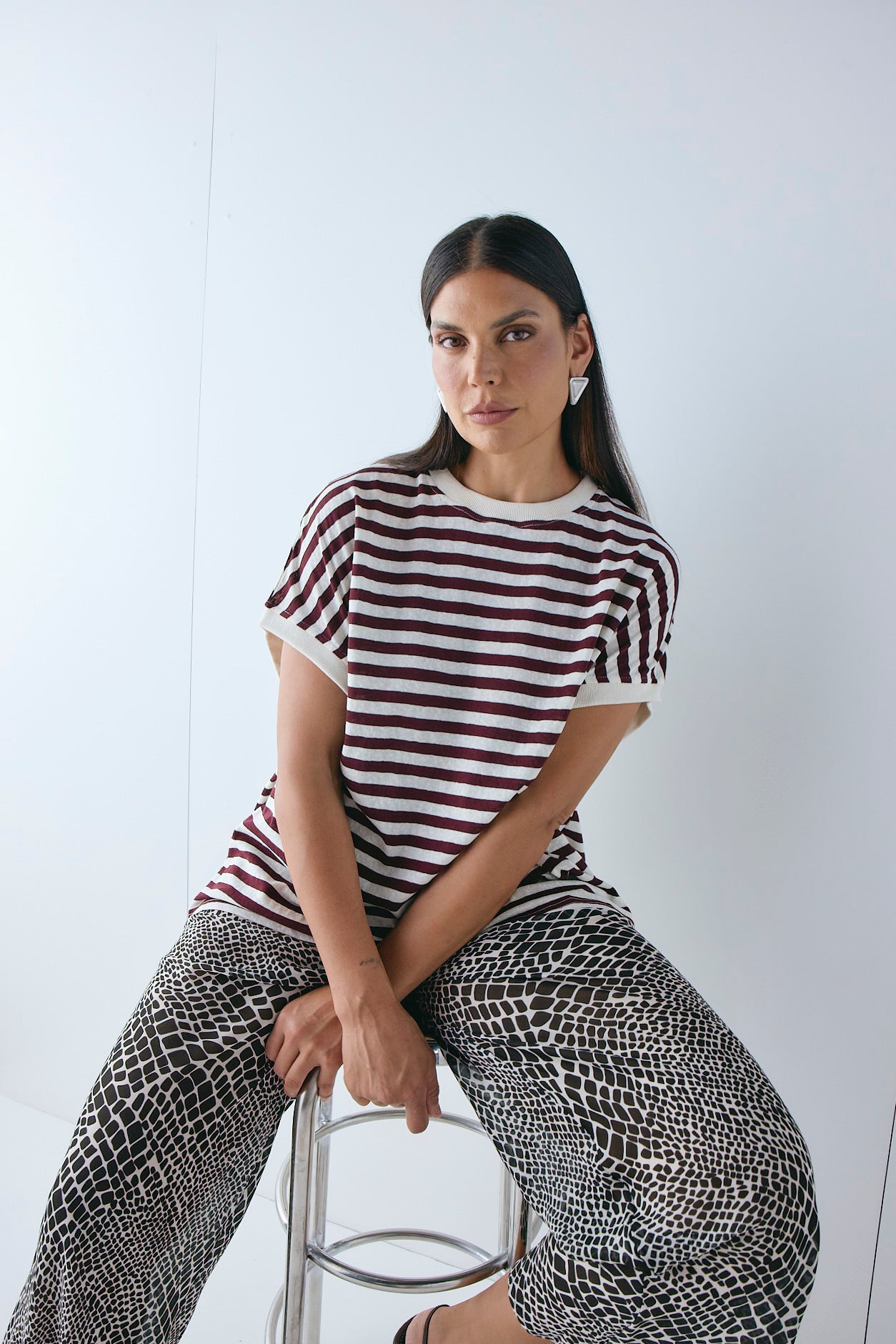 Lori Tank Wine Stripe - size:Pala:AU 12 / US 8