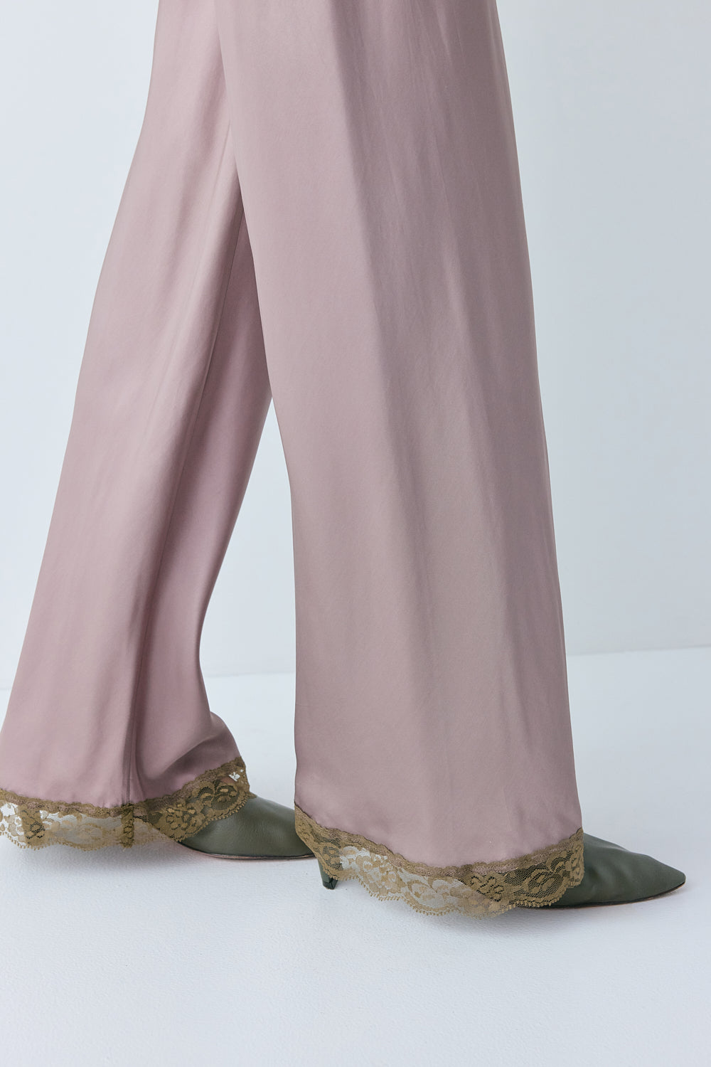 Josefin Satin Pants Mushroom
