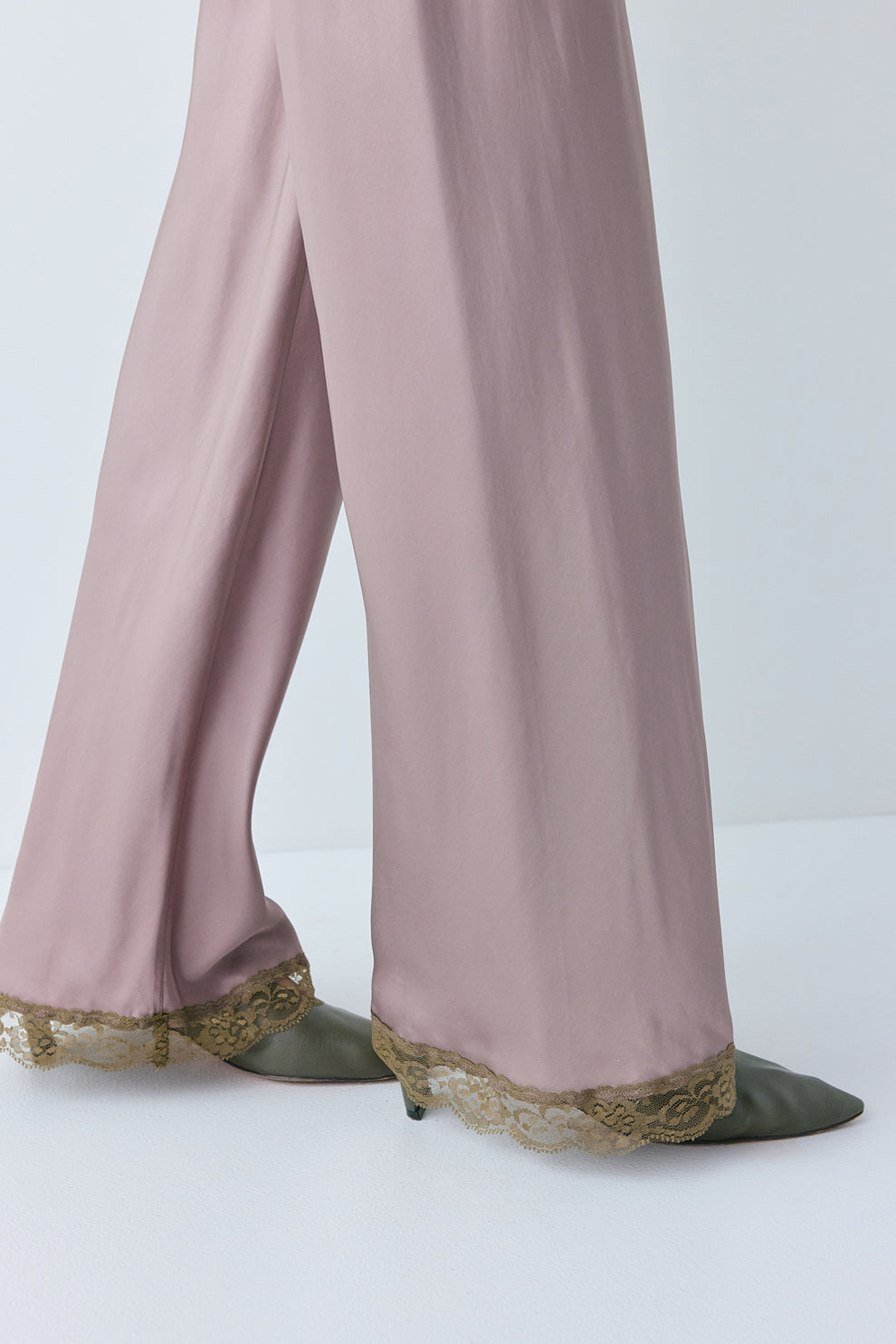 Josefin Satin Pants Mushroom