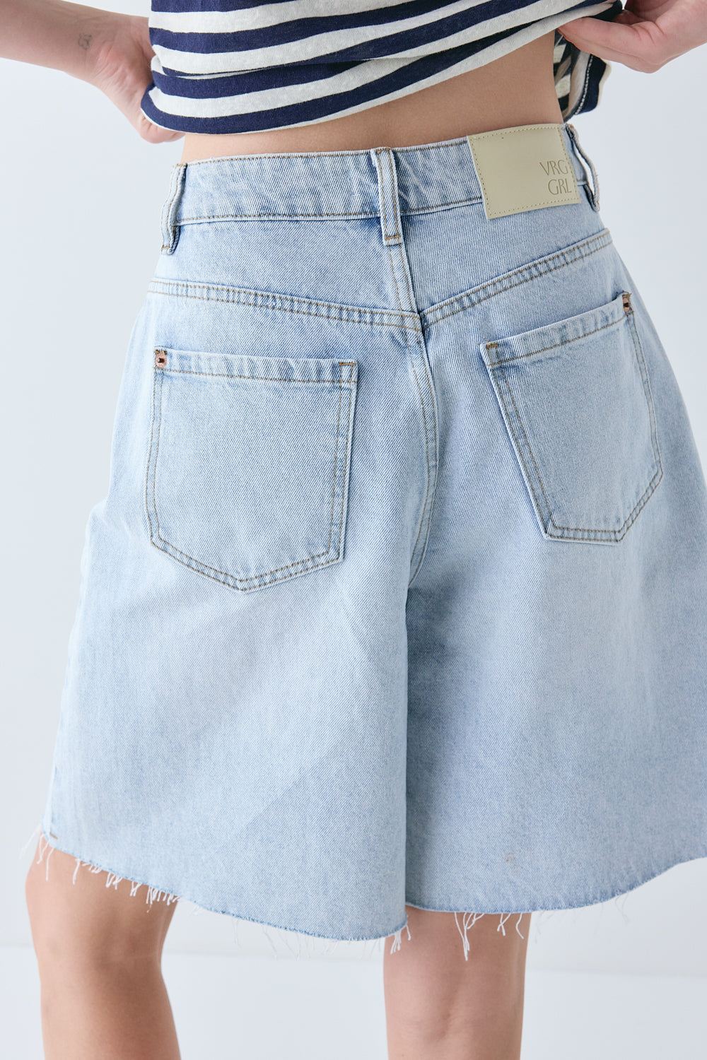 Willa Denim Shorts Washed Blue