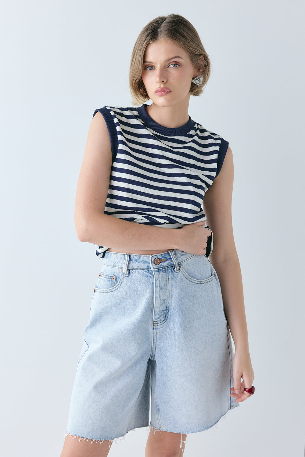 Willa Denim Shorts Washed Blue