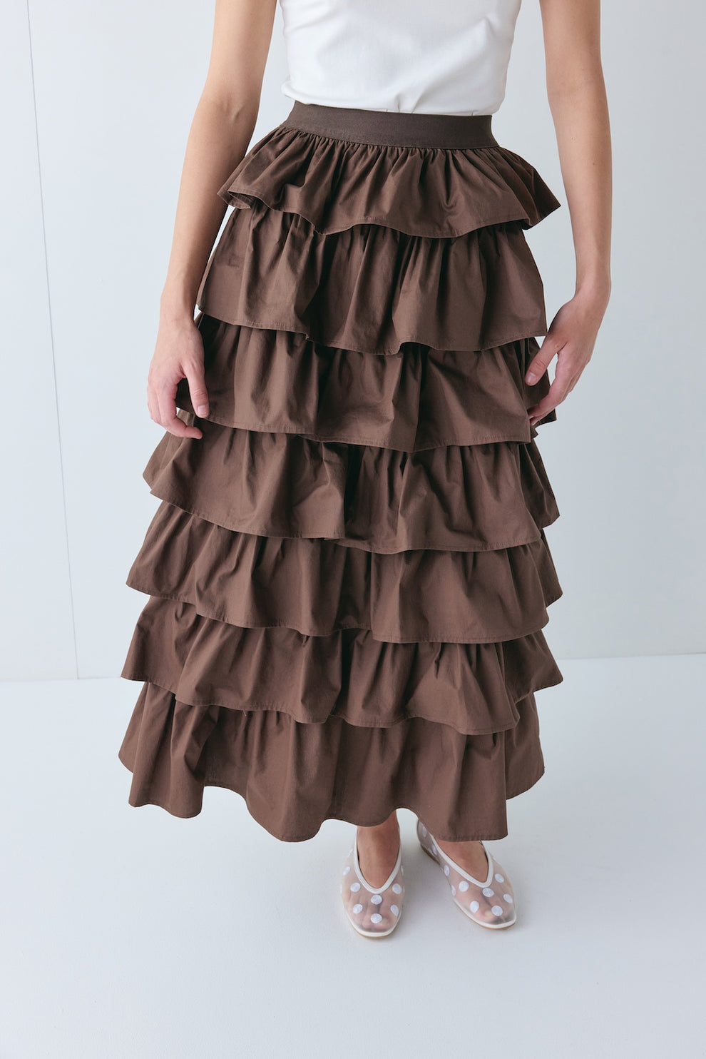 Thalia Midi Skirt Chocolate