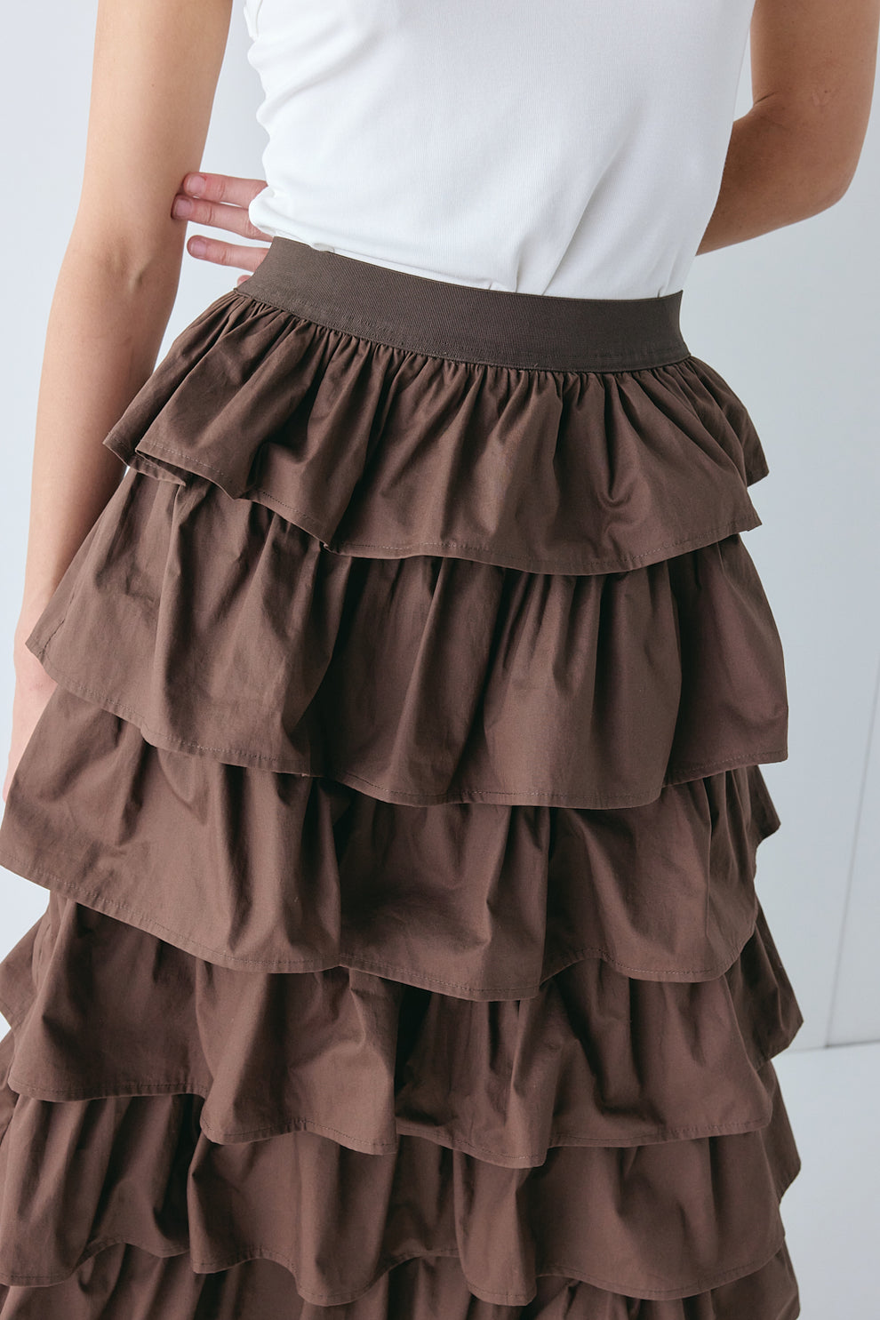 Thalia Midi Skirt Chocolate