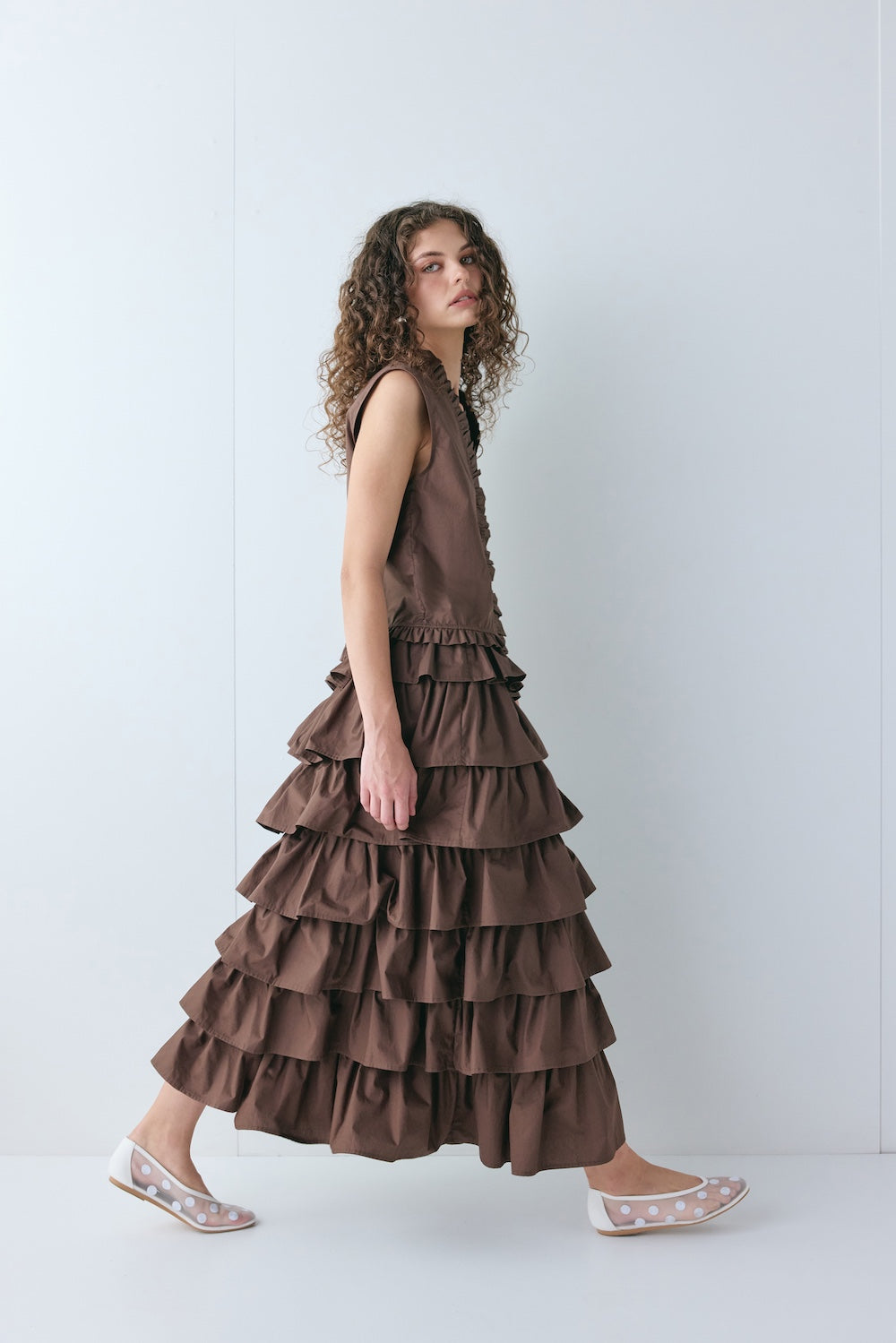 Thalia Midi Skirt Chocolate