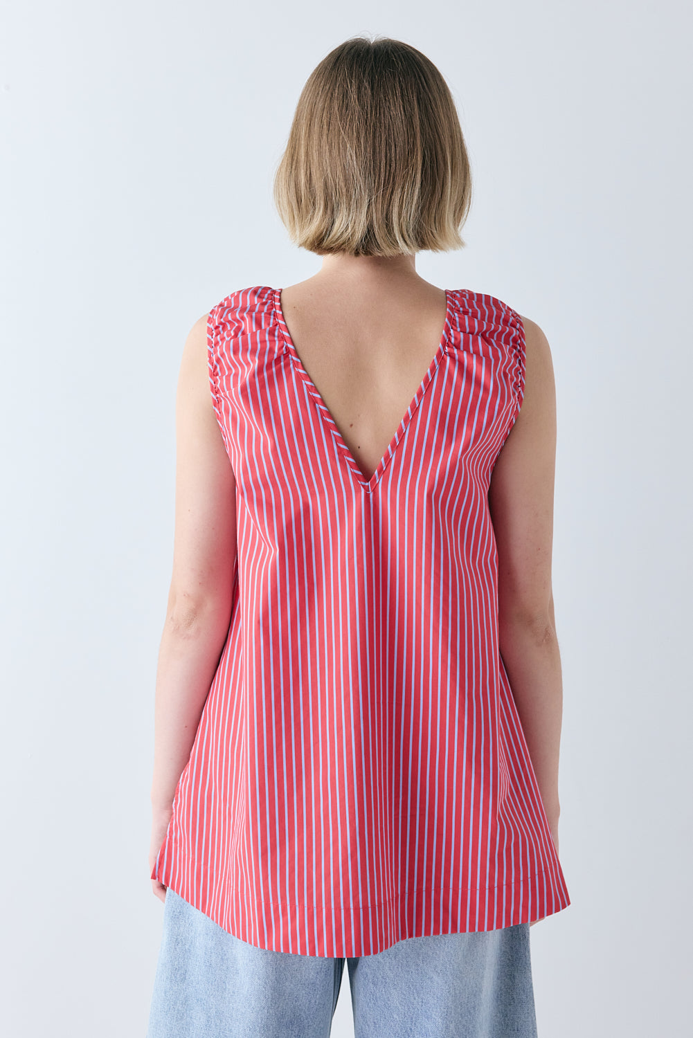 Fira Tunic Top Red Stripe