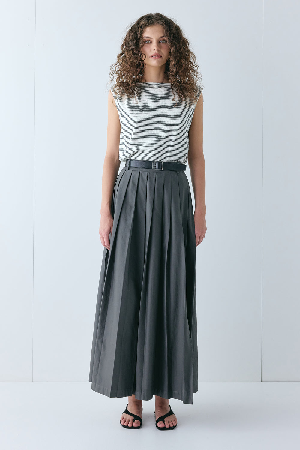 Delphi Maxi Skirt Charcoal - size:Lillian:AU 6 / US 2