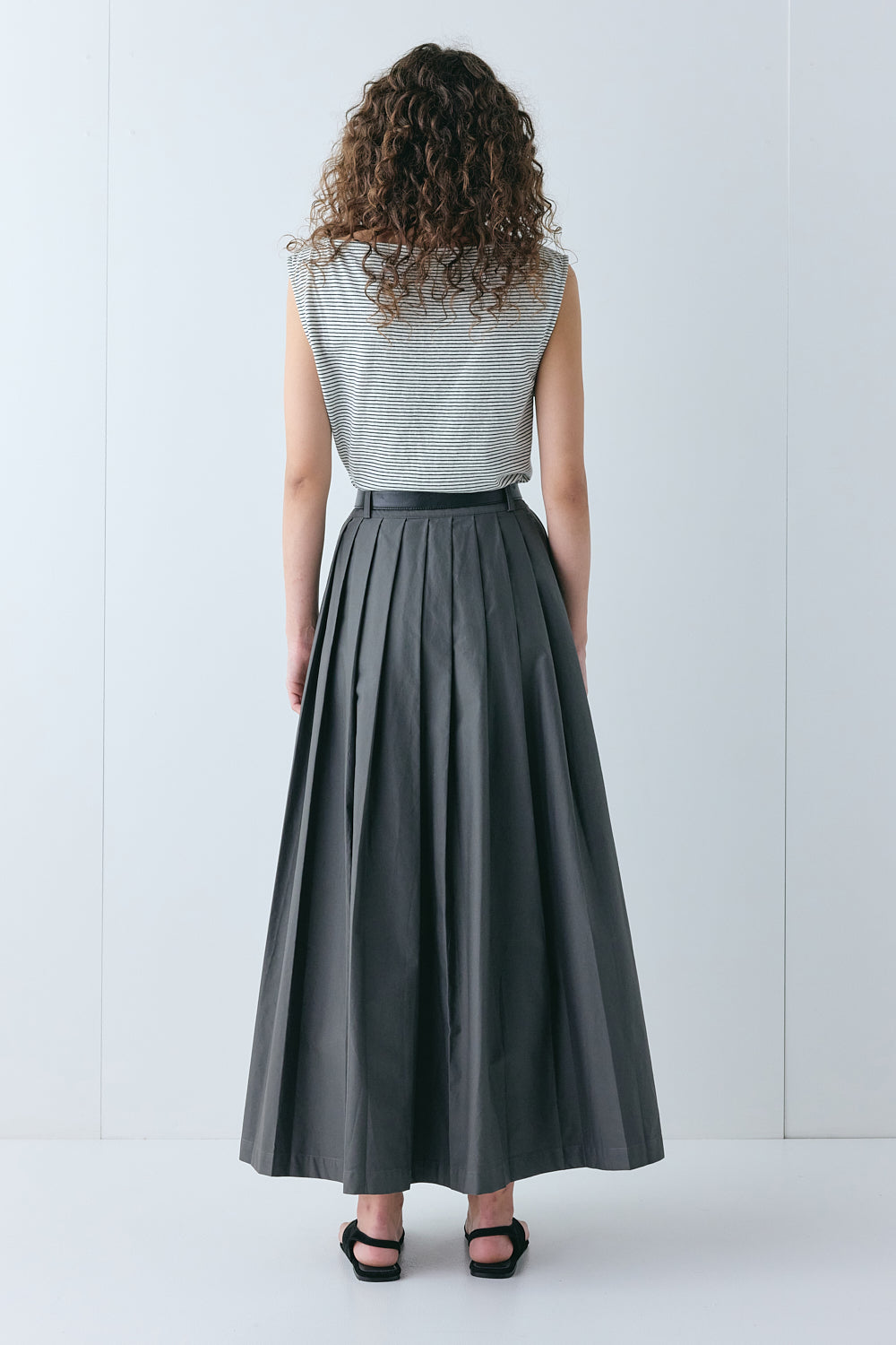 Delphi Maxi Skirt Charcoal 