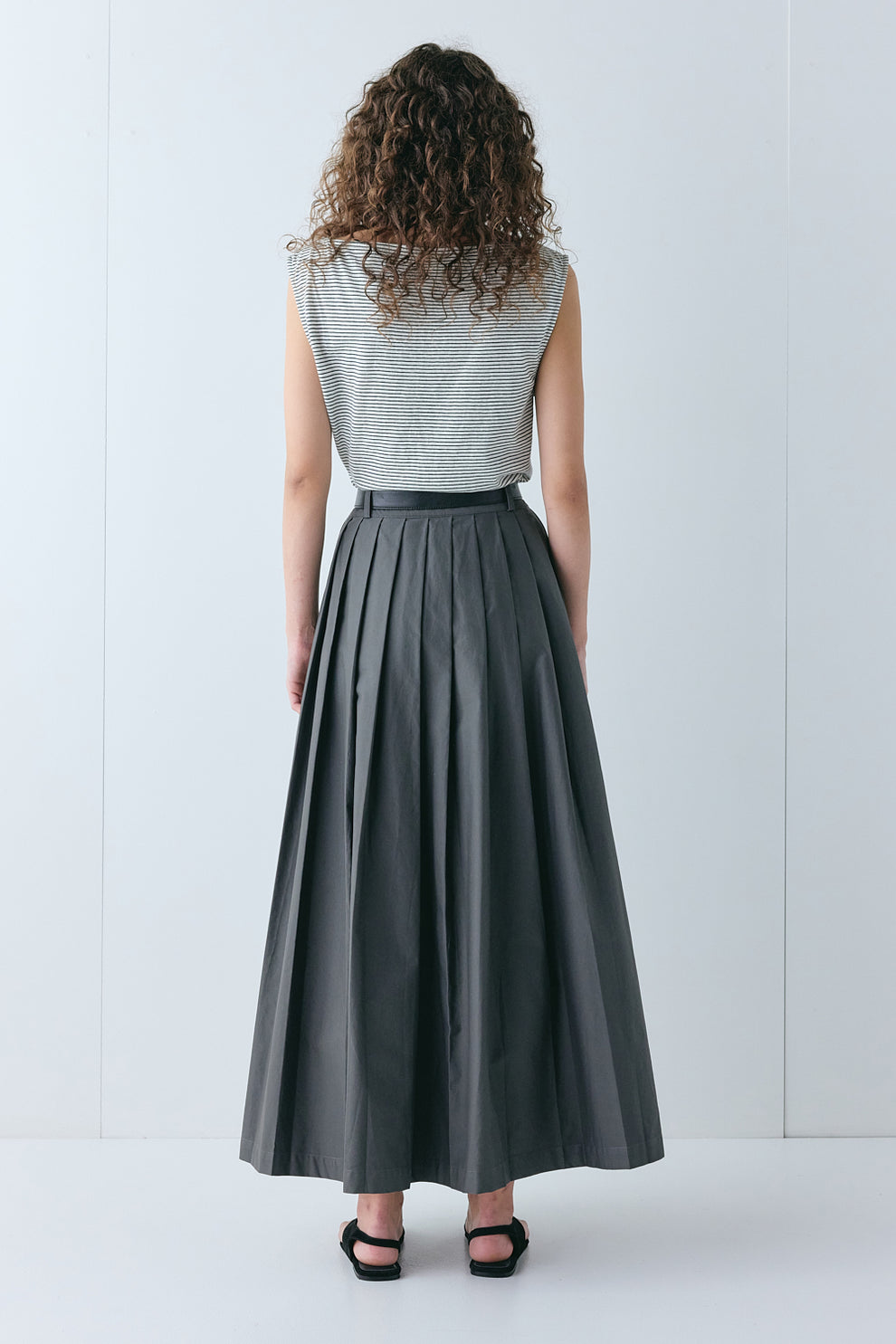 Delphi Maxi Skirt Charcoal 