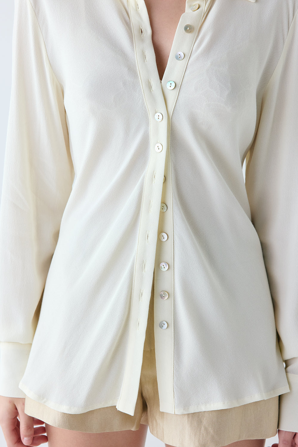 Mila Bias Shirt Cream