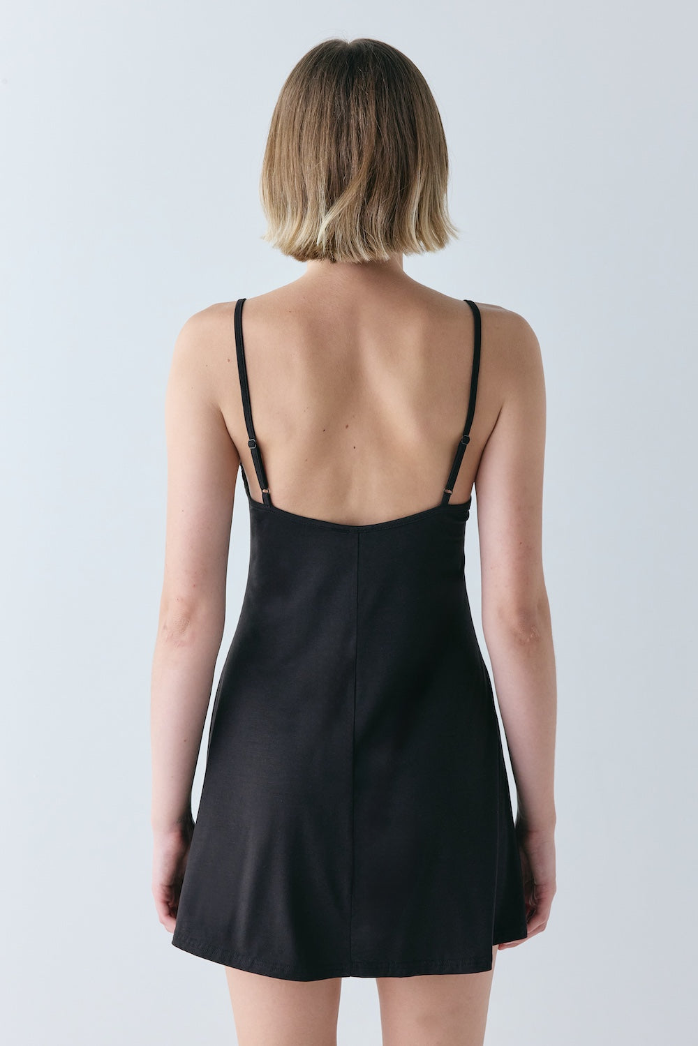 Carrie Mini Slip Dress Black
