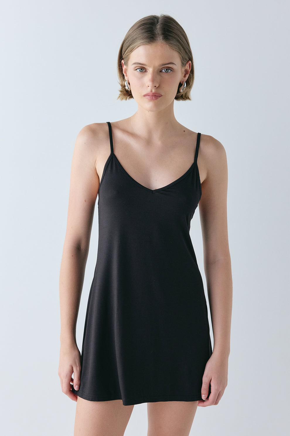 Carrie Mini Slip Dress Black - size:Aria:AU 6 / US 2