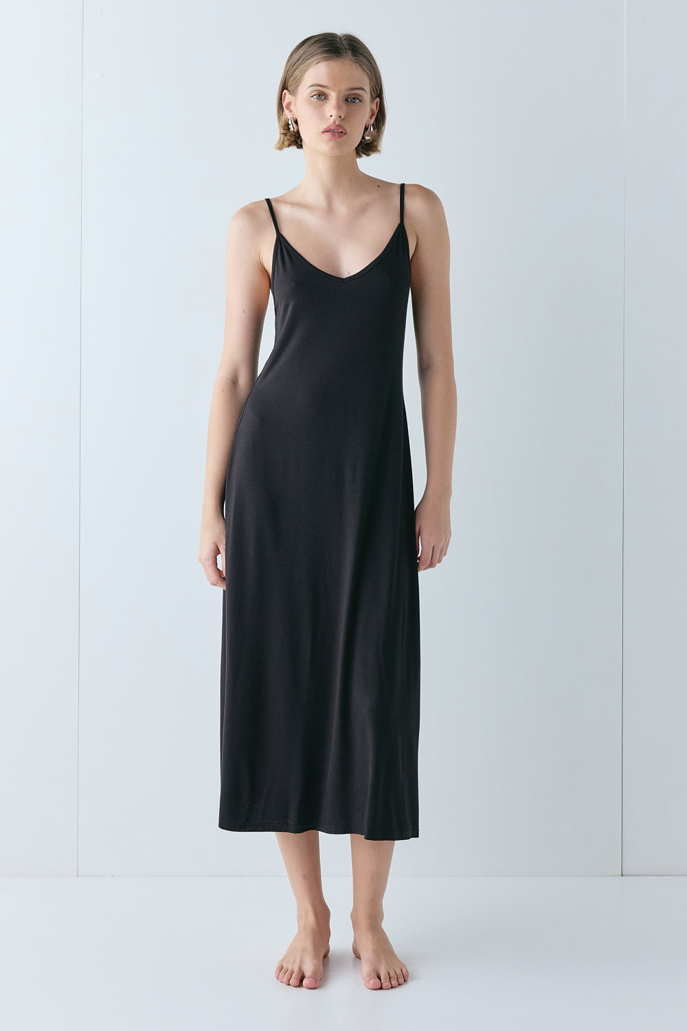 Carrie Midi Slip Dress Black - size:Lillian:AU 6 / US 2