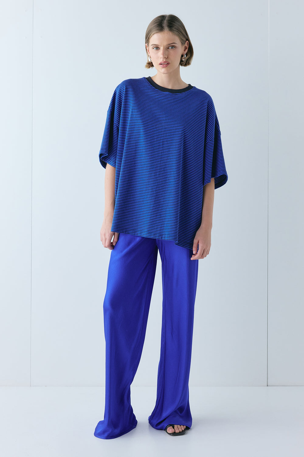 Remi Satin Pants Cobalt
